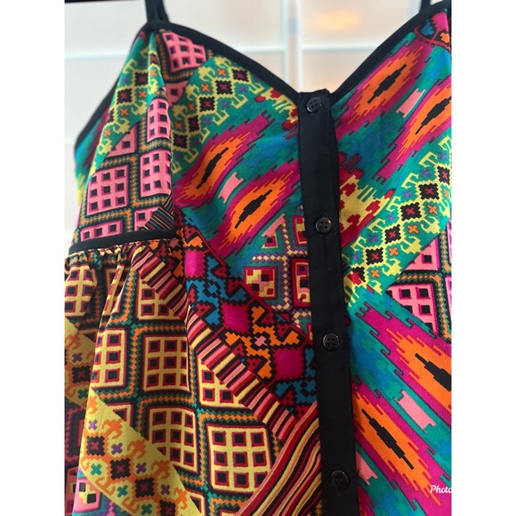 Abstract print multicolor dress - Picture 3 of 3